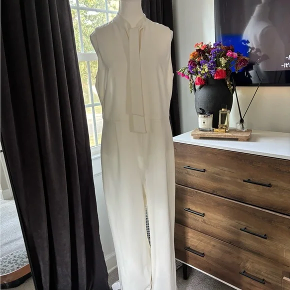 Maggy London Elegant Cream Jumpsuit - Picture 1 of 6